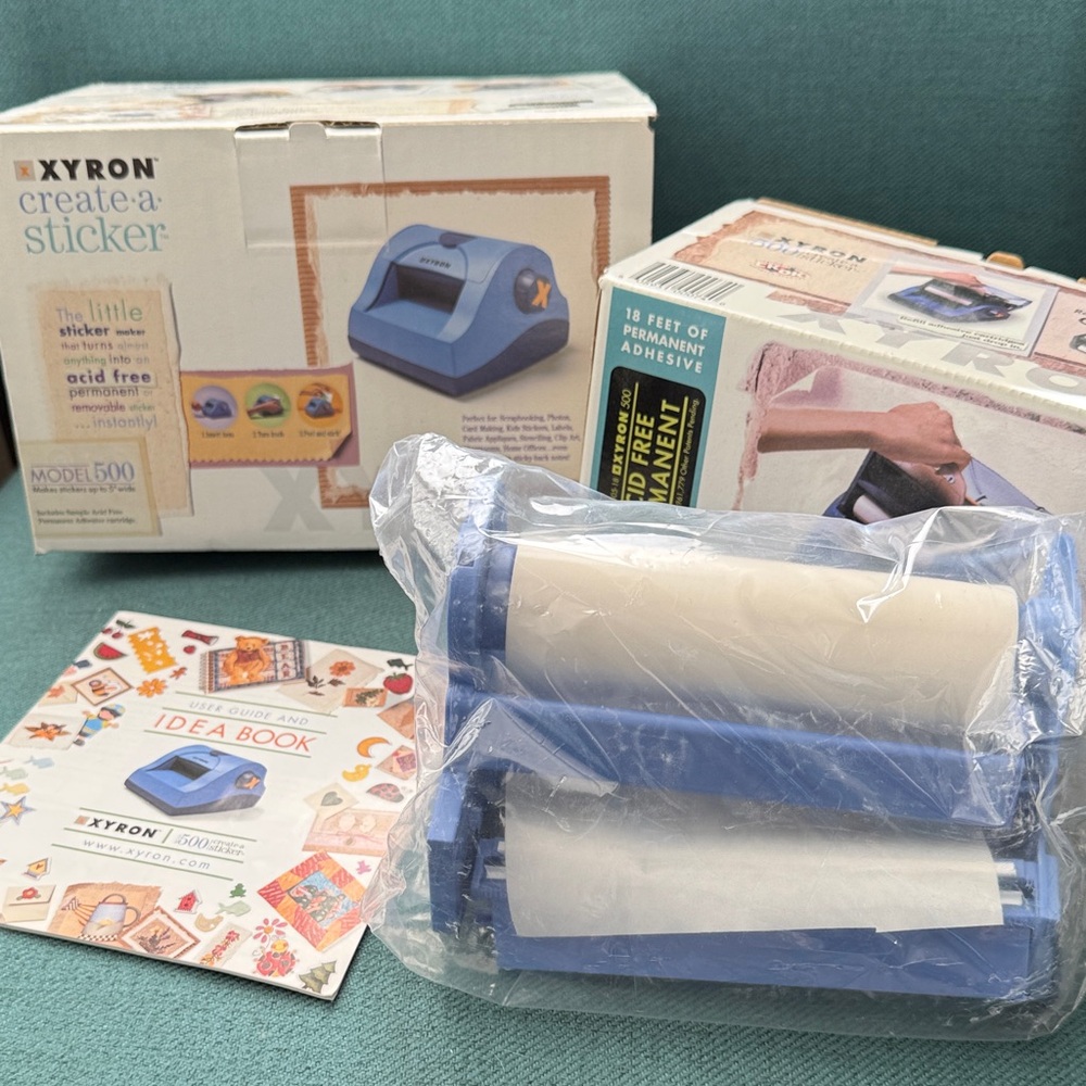 Xyron 500 Create-A-Sticker Machine with New Refill Cartridge and Idea Book